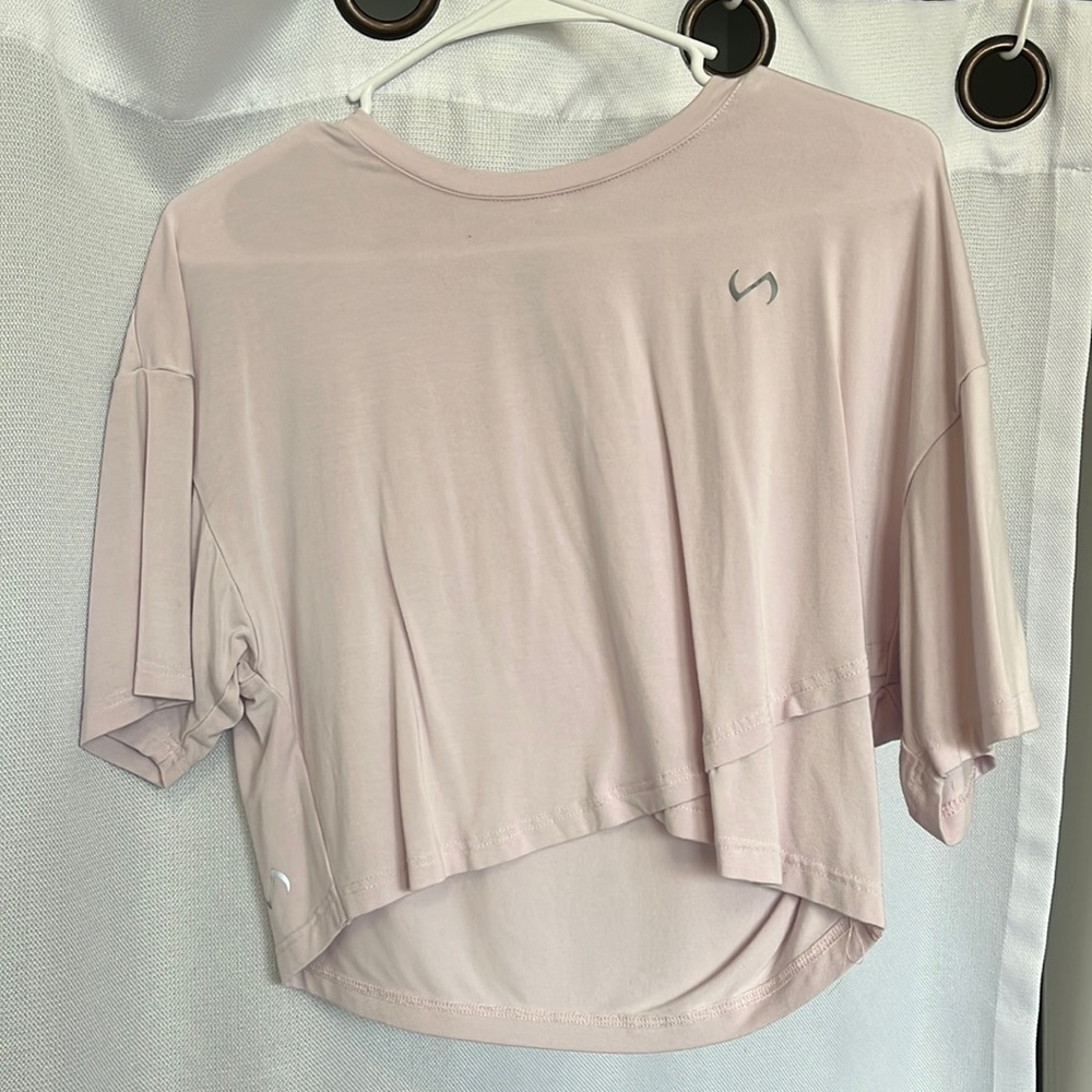Light Pink TLF Workout Crop Top